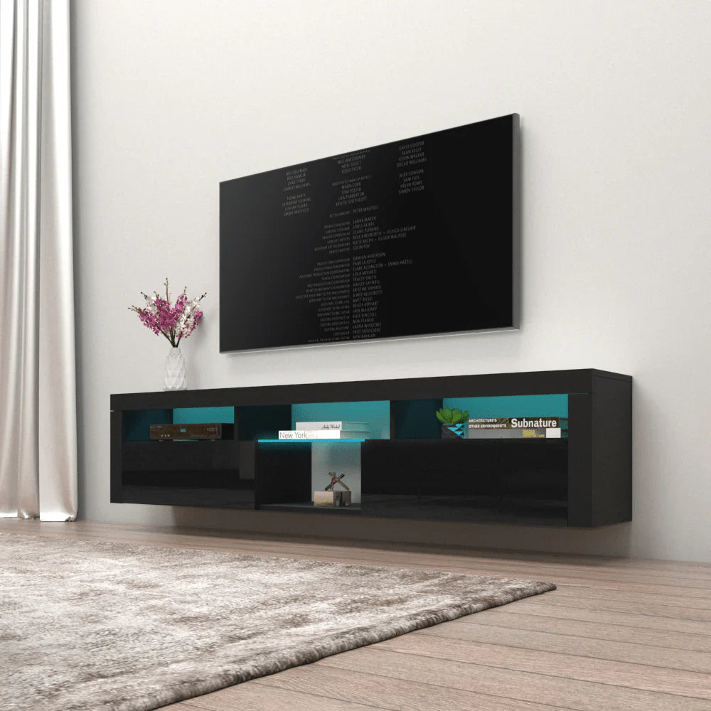 .TV228 Floating TV Stand with LED Black