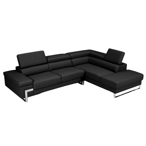 Athena Sectional Black Right