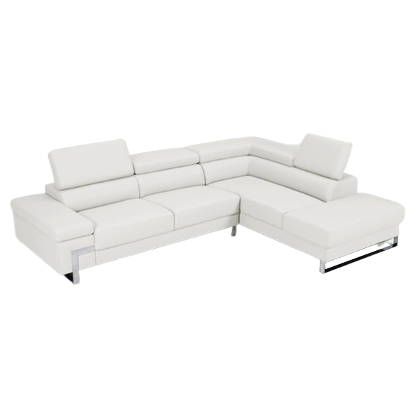 Athena Sectional White Right