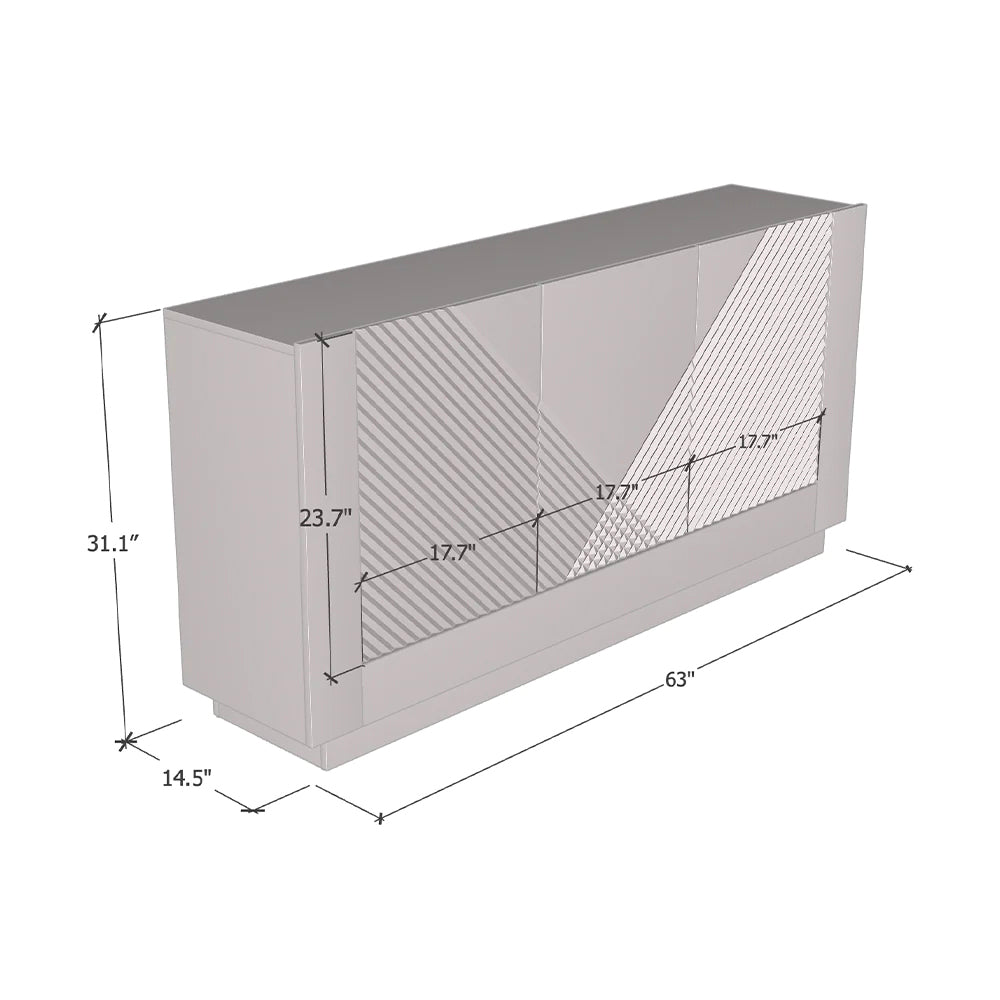 Colonia Buffet Sideboard B302-248 Doors White Lacquer UV
