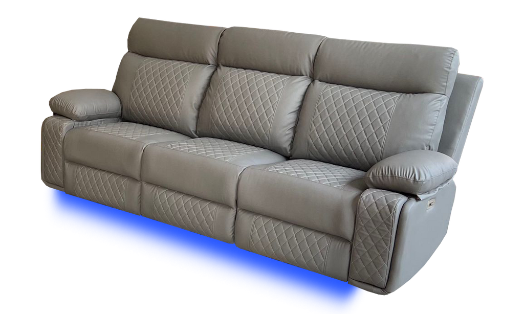 BALTIMORE POWER RECLINER SOFA SET GREY