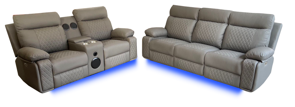 BALTIMORE POWER RECLINER LOVESEAT GREY