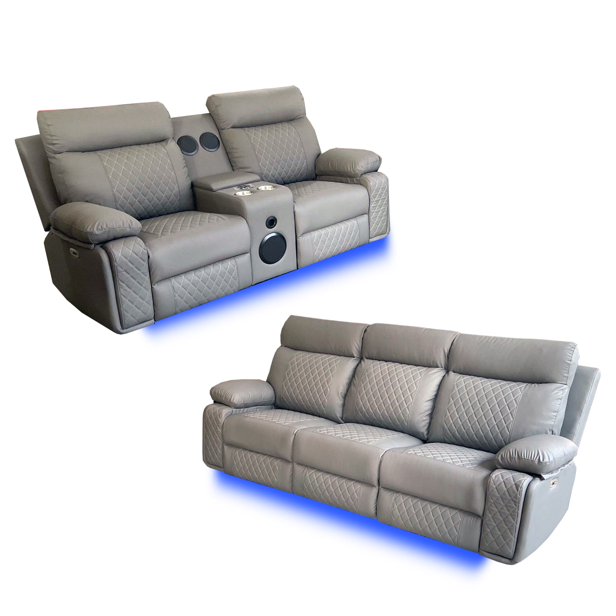BALTIMORE POWER RECLINER SOFA SET GREY