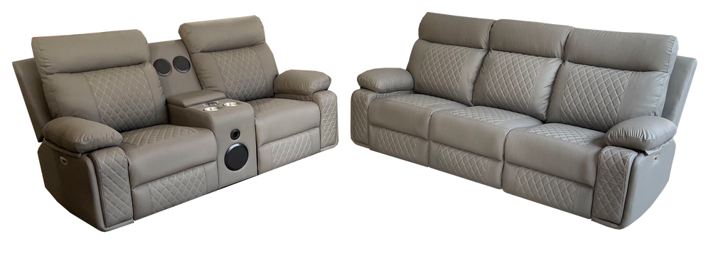 BALTIMORE POWER RECLINER SOFA SET GREY