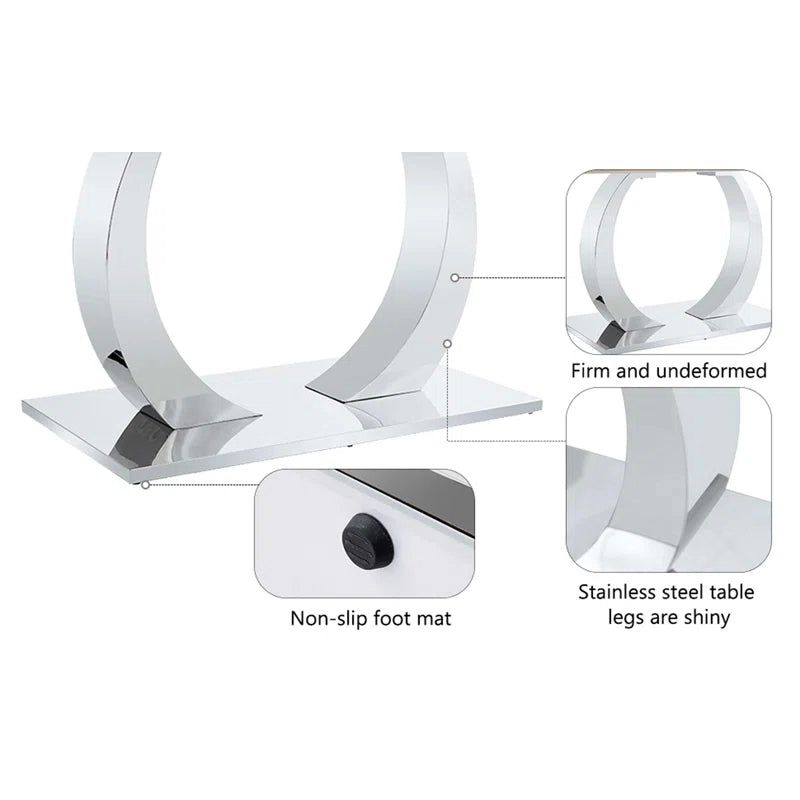 BELI DINING TABLE GREY MARBLE TOP