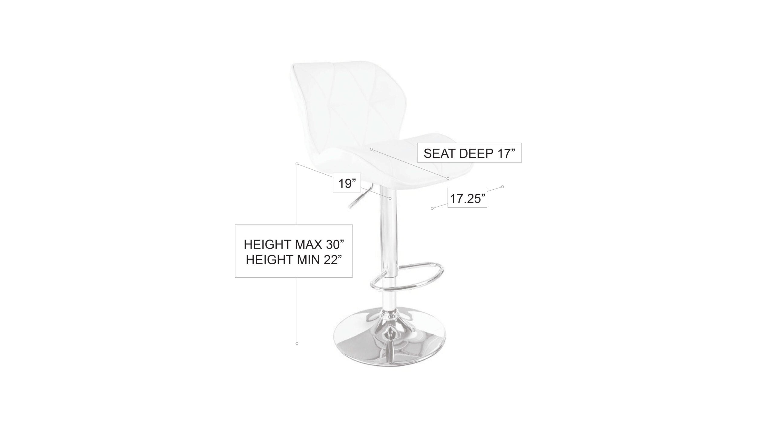 Diamond Barstool White