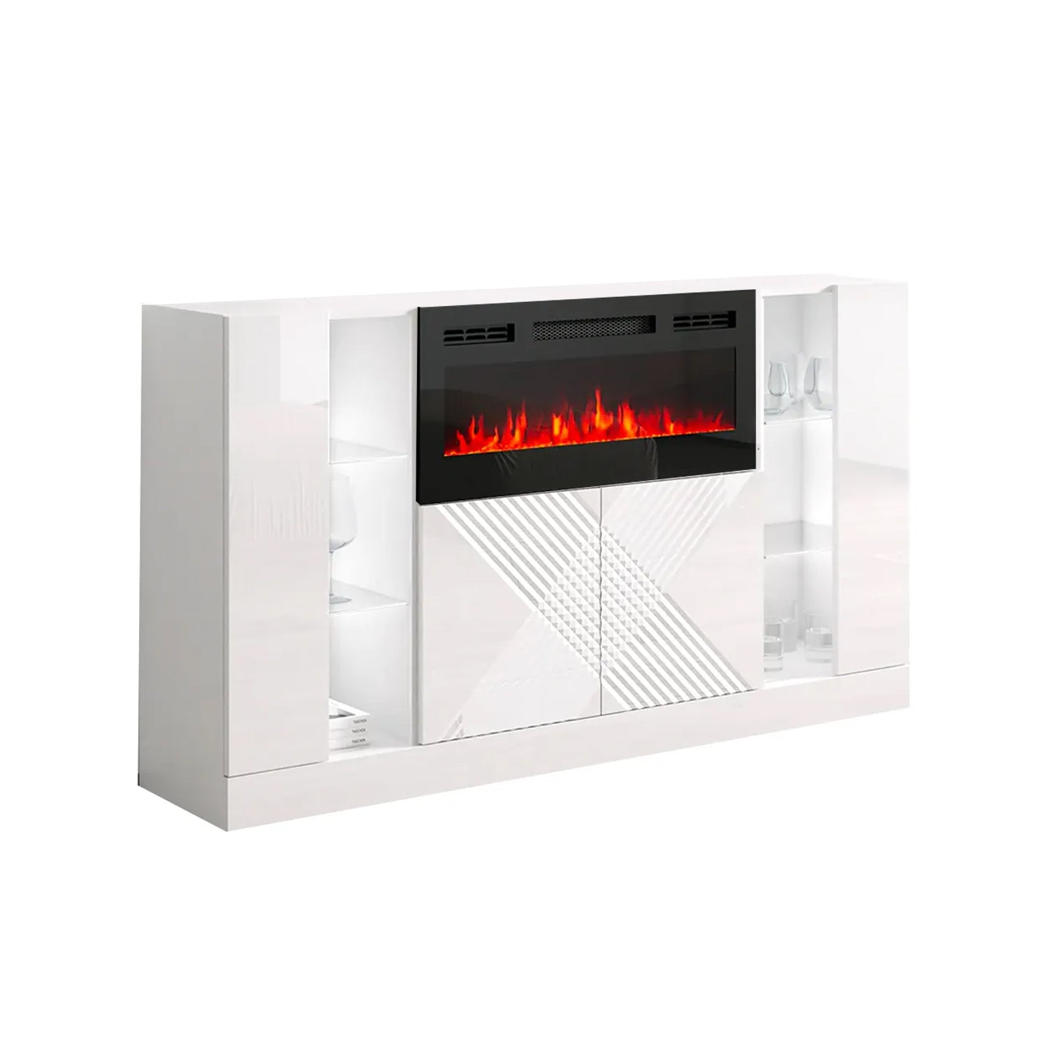 Buffet Sideboard 246 Door White Lacquer Paint UV