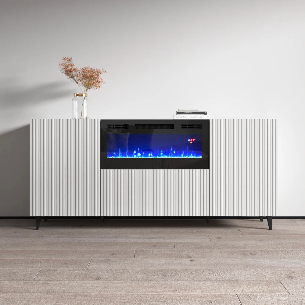 Buffet Sideboard B301-LED 245M Doors White Lacquer UV