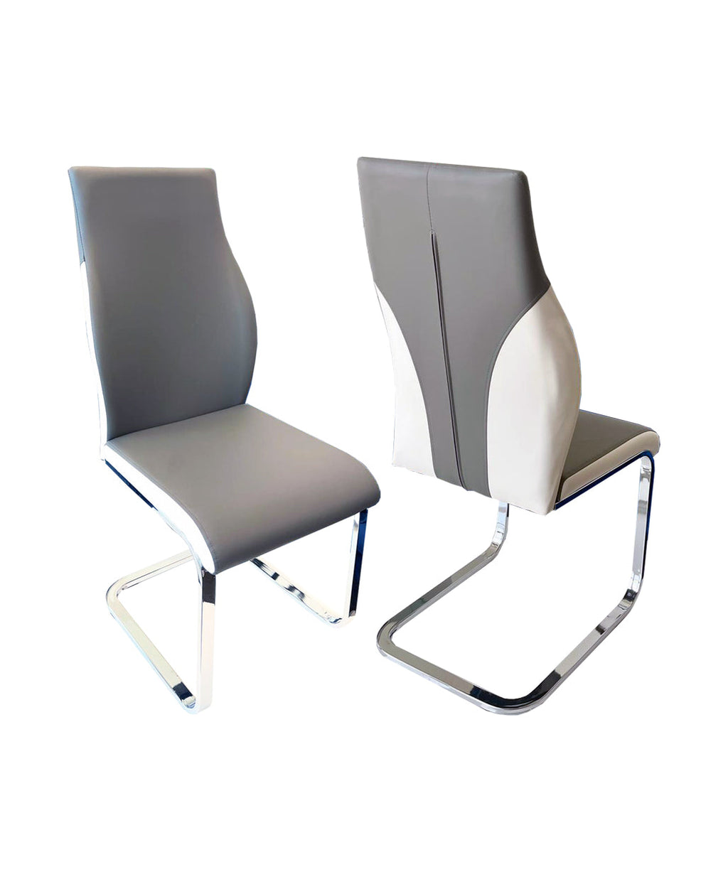 Crystal Dining Chair Grey & White