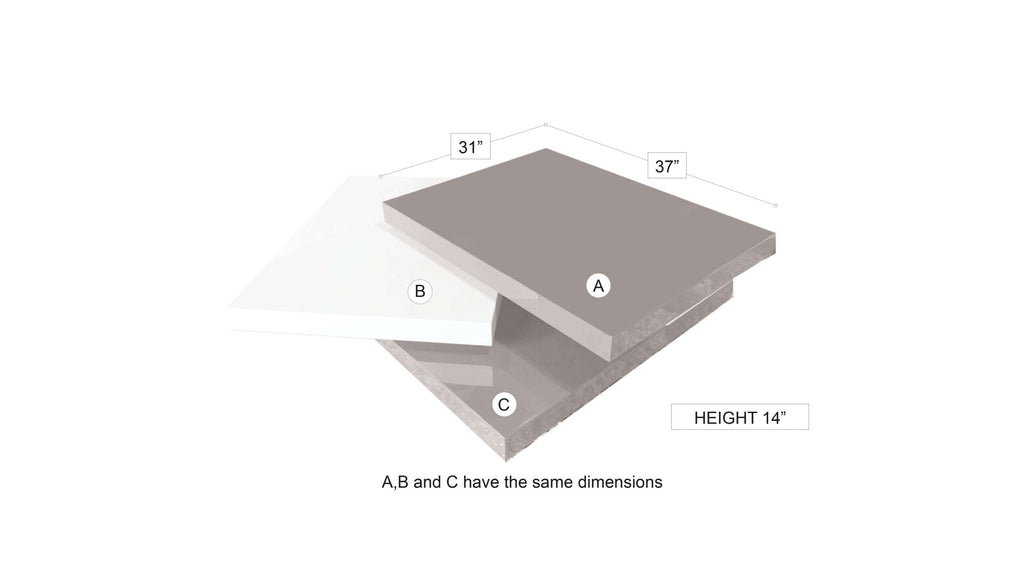 Amsterdam Coffee Table white and Grey