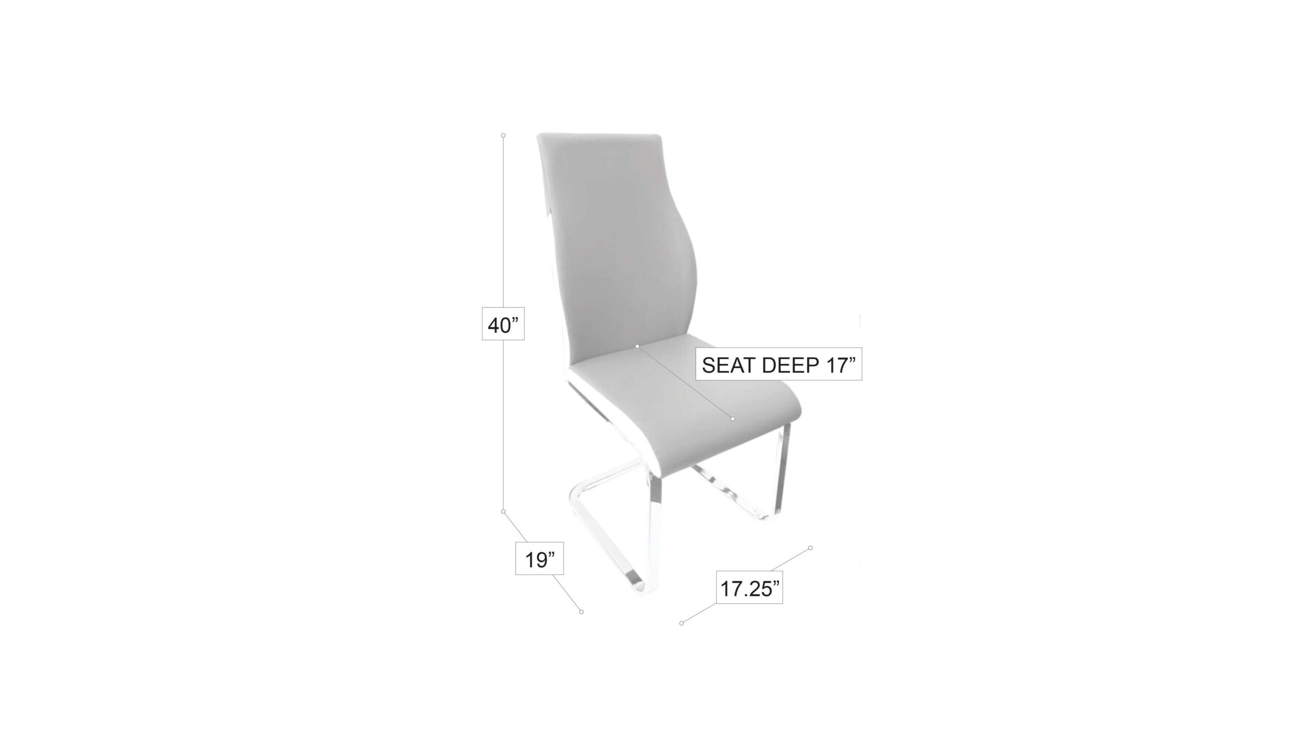 Crystal Dining Chair Black & White