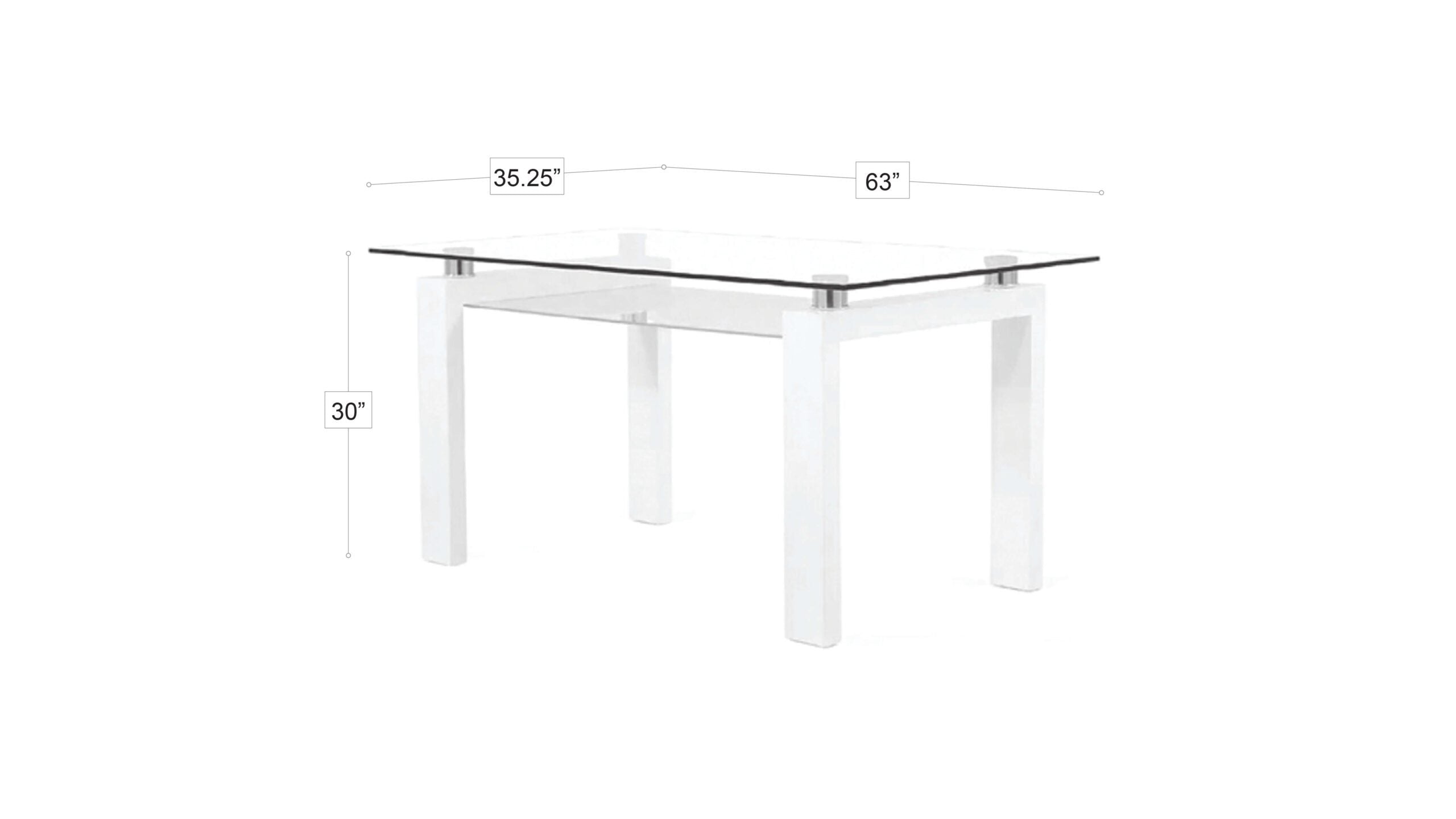 Norman Dining Table White