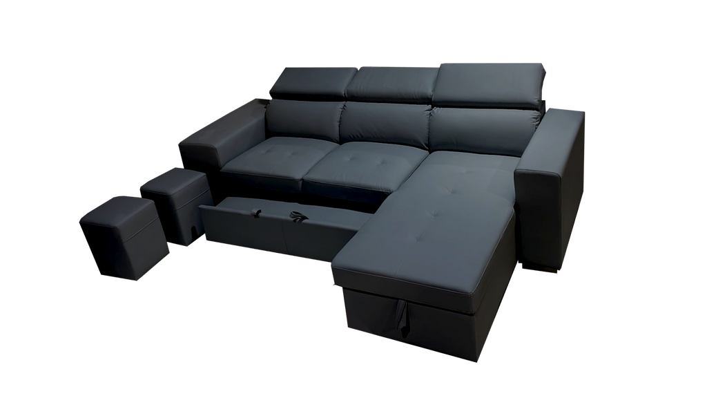 Milano REVERSIBLE Sectional Black