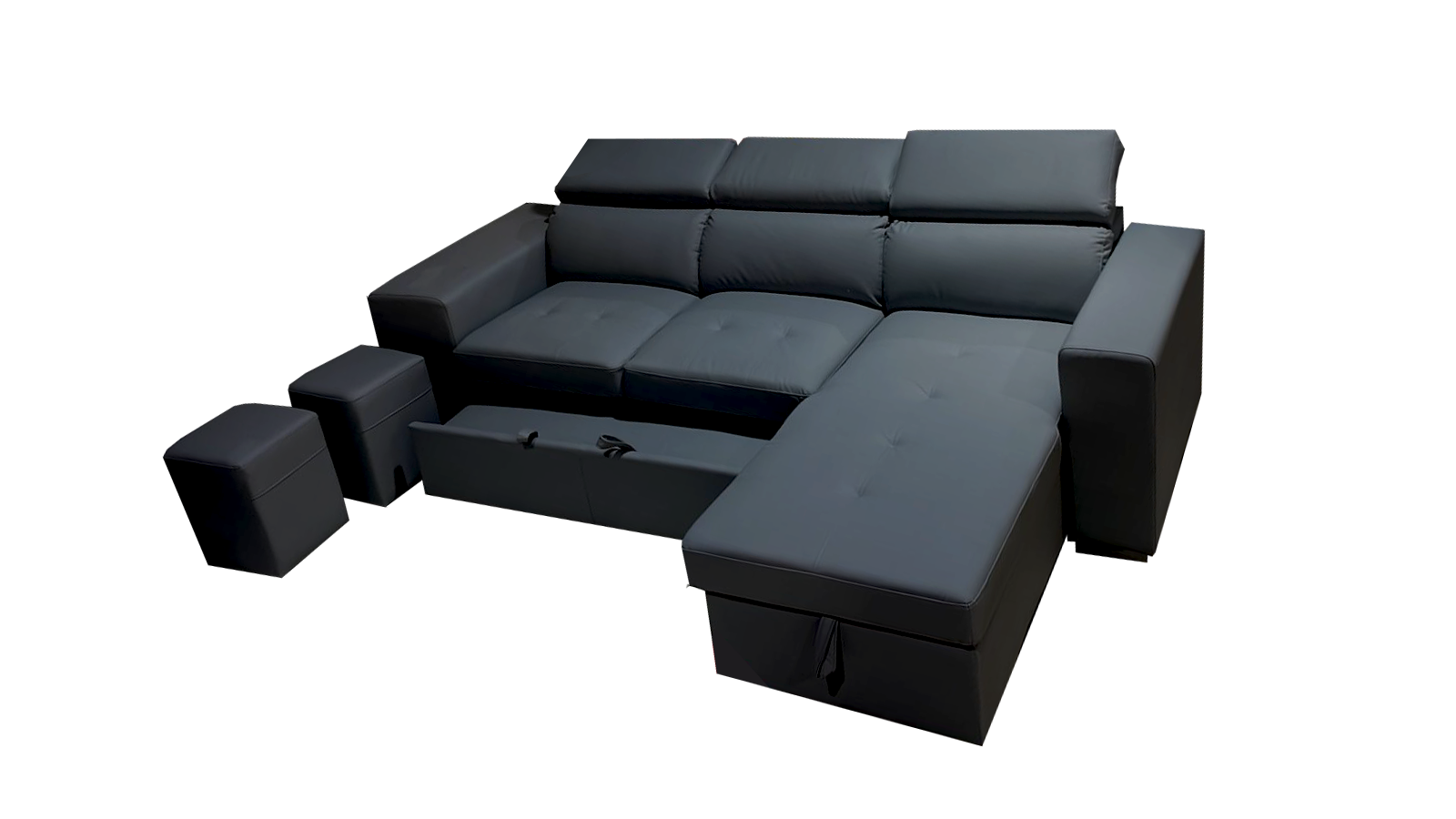 Milano REVERSIBLE Sectional Black