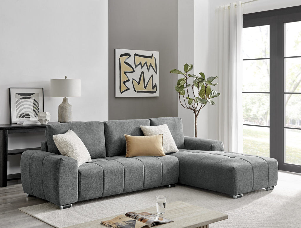 ROMA Sectional Dark Grey - RIGHT