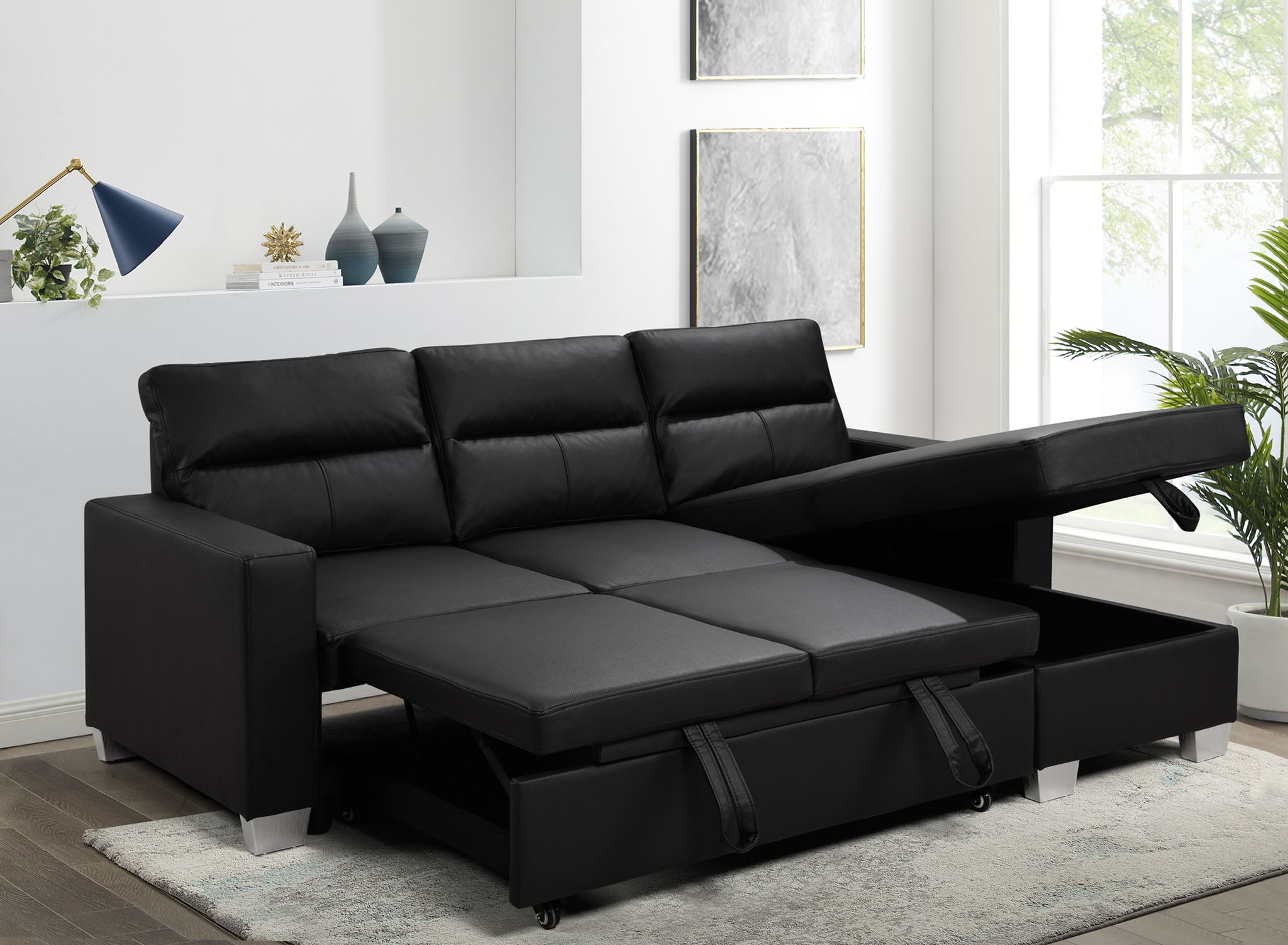 Daniel Reversible Sectional Black