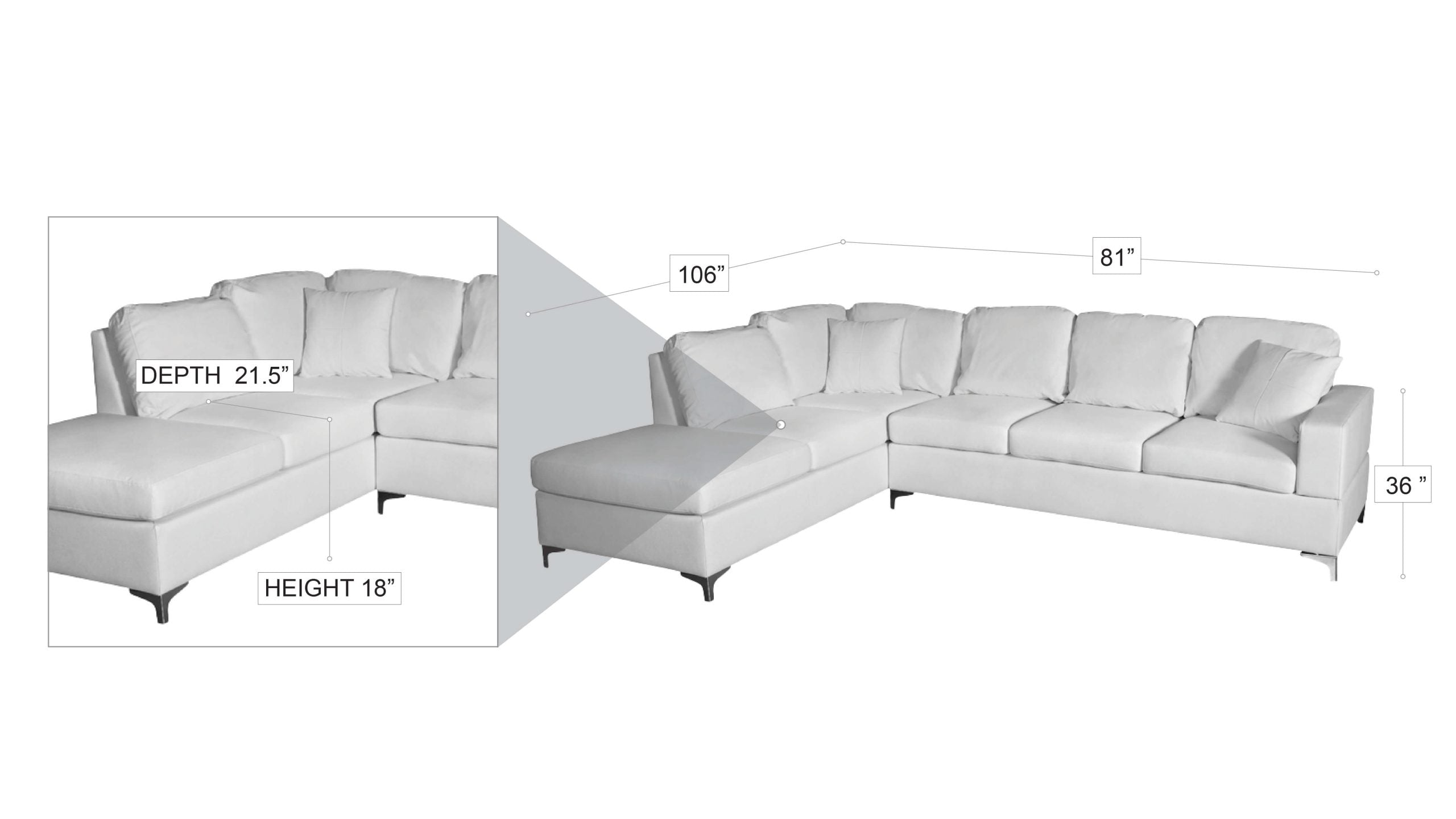 KIVA Sectional Black Right