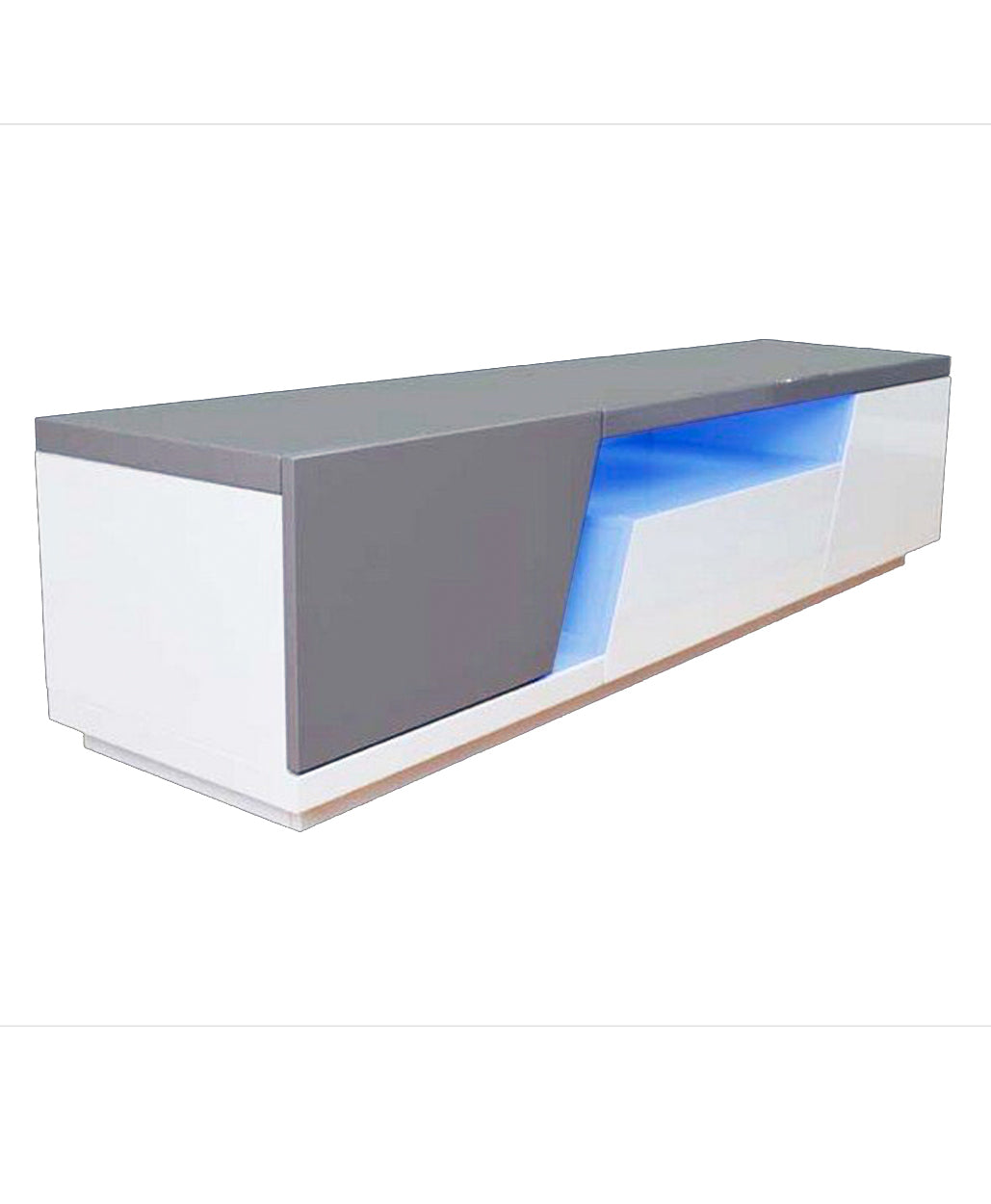 Adalyn TV white gray All White Lacquer Paint