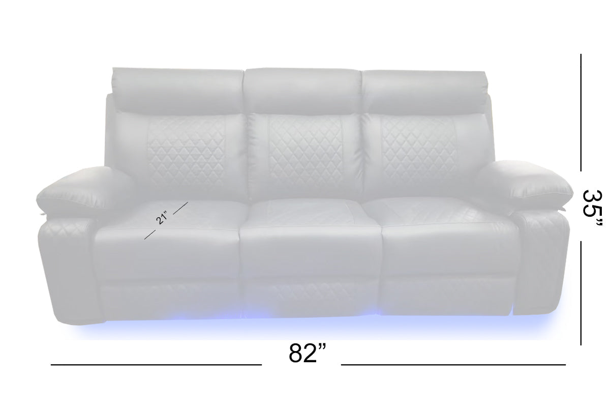 BALTIMORE POWER RECLINER SOFA WHITE