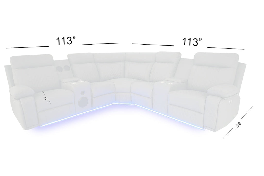 CHICAGO Power Sectional Black
