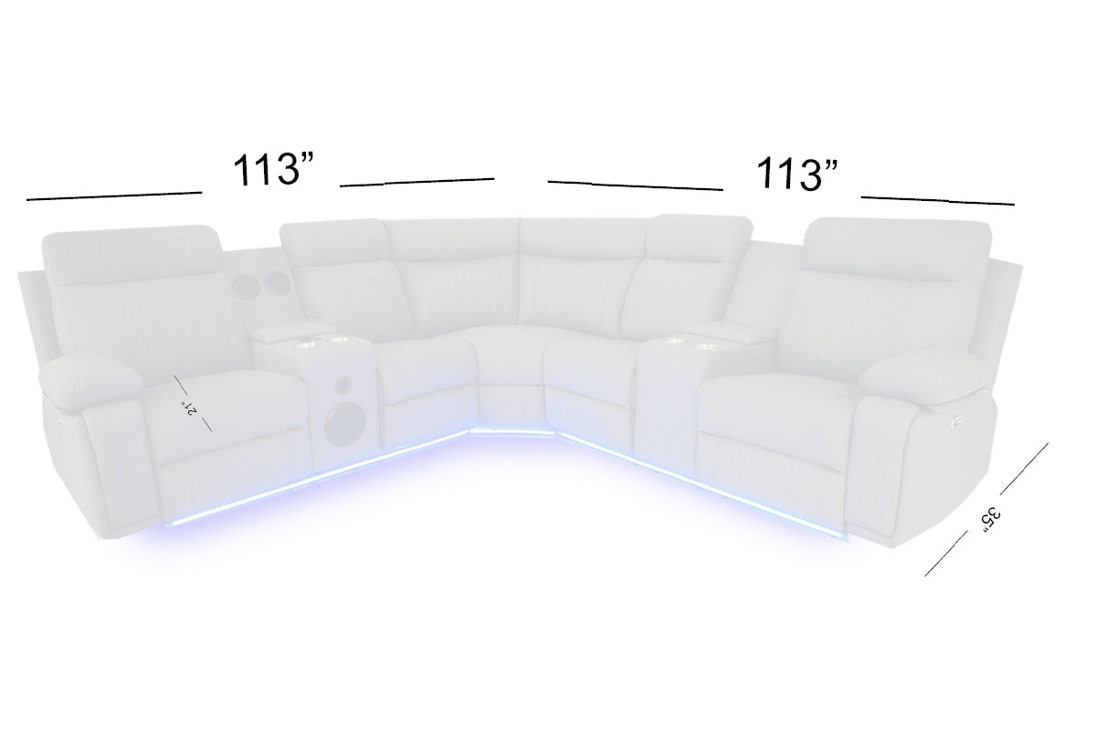 CHICAGO Power Sectional Grey