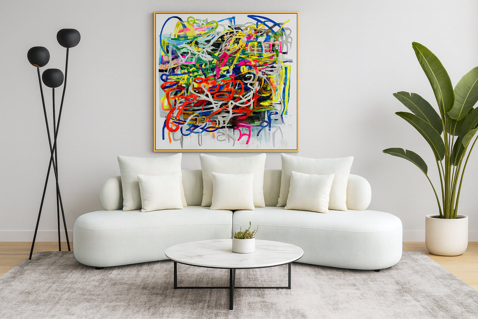 Grace Sectional Sofa with pillows Beige