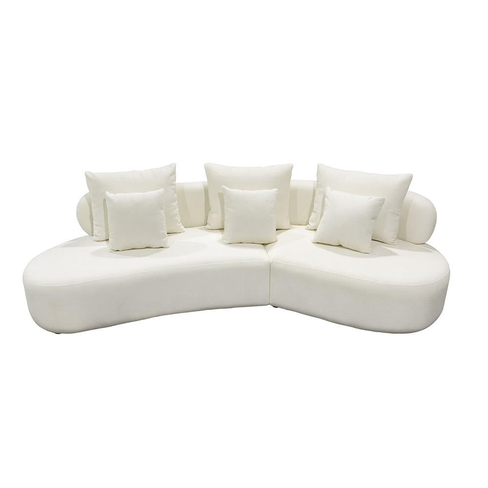 Grace Sectional Sofa with pillows Beige