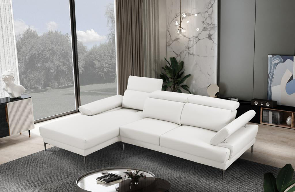 Kim Sectional White LEFT