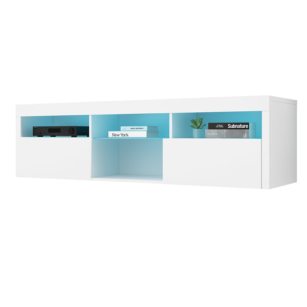 .TV228 Floating TV Stand with LED White